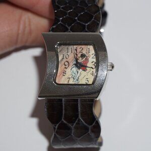 Diane Balit Hand Painted Japan Movt Womens Leather Wristwatch